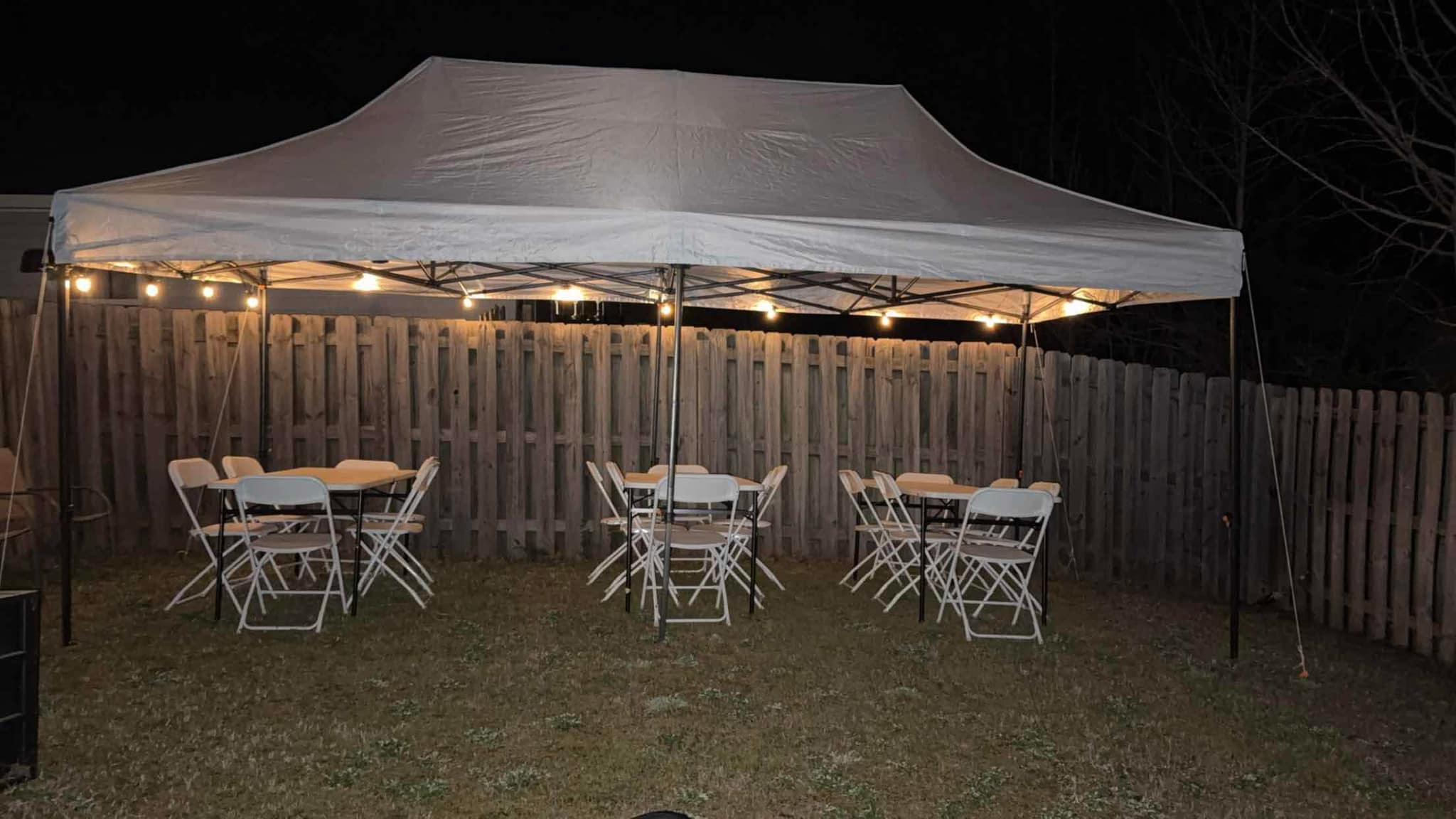 10x20 tent rental setup in the Augusta Georgia area