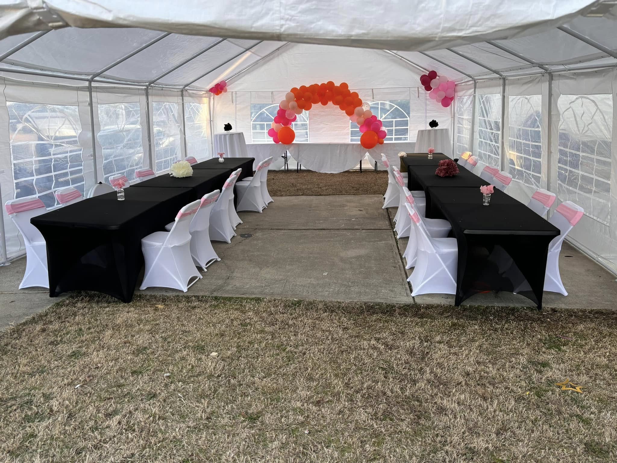 Large 20x40 style tent for wedding or corporate event rental